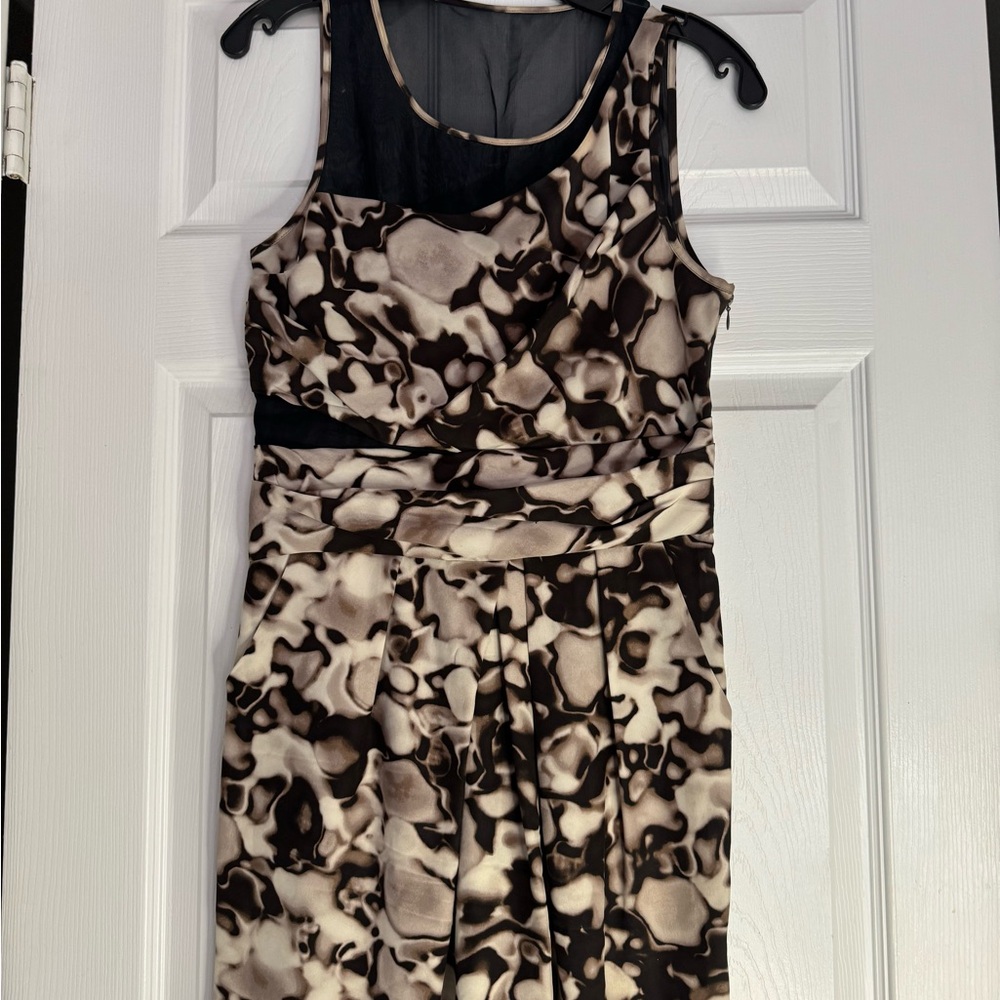Cynthia Steffe mini dress brown black and beige size 4